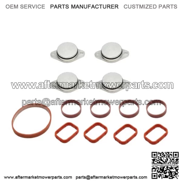 BMW Diesel Engine Vortex Swirl Flap Repair Kit 33MM 4PCS with Leather Ring #Silver