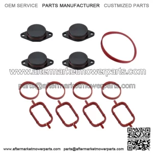 BMW Diesel Engine Vortex Swirl Flap Repair Kit 33MM 4PCS with Leather Ring #Black
