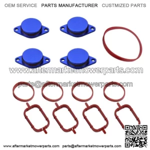 BMW Diesel Engine Vortex Swirl Flap Repair Kit 33MM 4PCS with Leather Ring #Blue