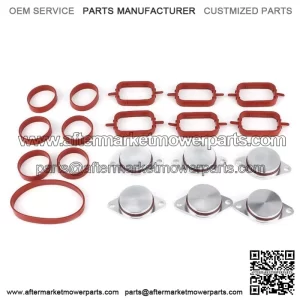 BMW Diesel Engine Vortex Swirl Flap Repair Kit 22MM 6PCS with Leather Ring #Silver