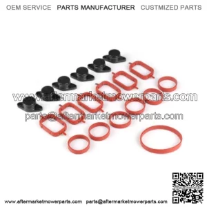 BMW Diesel Engine Vortex Swirl Flap Repair Kit 22MM 6PCS with Leather Ring #Black