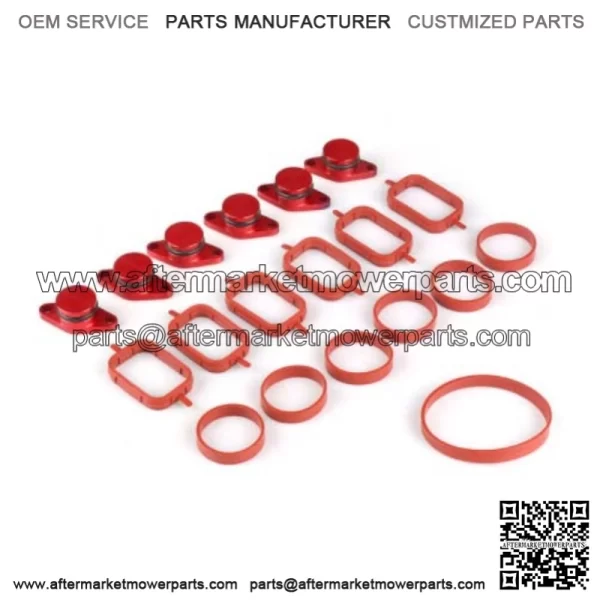 BMW Diesel Engine Vortex Swirl Flap Repair Kit 22MM 6PCS with Leather Ring #Red