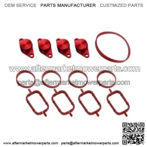BMW Diesel Engine Vortex Swirl Flap Repair Kit 22MM 4PCS with Leather Ring #Red