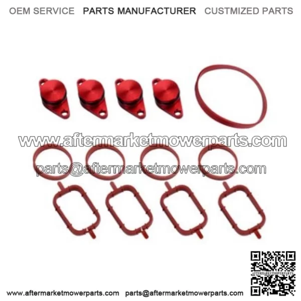 BMW Diesel Engine Vortex Swirl Flap Repair Kit 22MM 4PCS with Leather Ring #Red