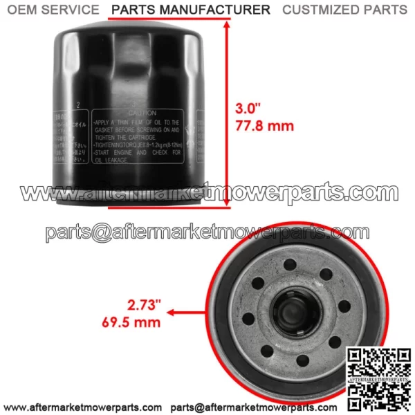 3 Pack Oil Filter for Yamaha YFM660 Grizzly YXR660 Rhino YFM450 Kodiak YYFM450Fx (For: 2006 Yamaha Rhino 660) - Image 2
