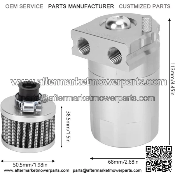 05030 oil breather with air filter # silver - Image 4