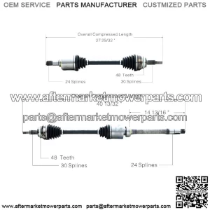 For Toyota Sienna FWD 2004-2009 Pair of Front CV Axle Shaft Assies Set (For: Toyota)
