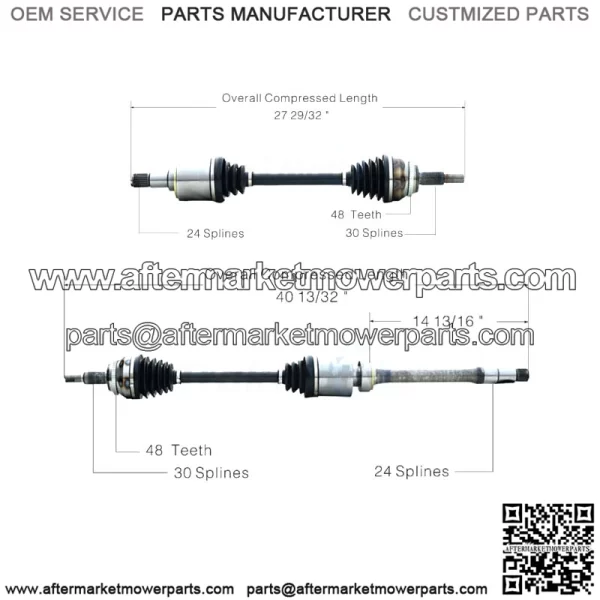 For Toyota Sienna FWD 2004-2009 Pair of Front CV Axle Shaft Assies Set (For: Toyota)