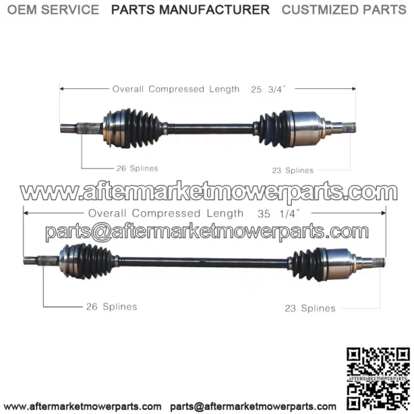 Pair Set of 2 Front CV Axle Shafts For Toyota Yaris 2007-2017 (For: Toyota)