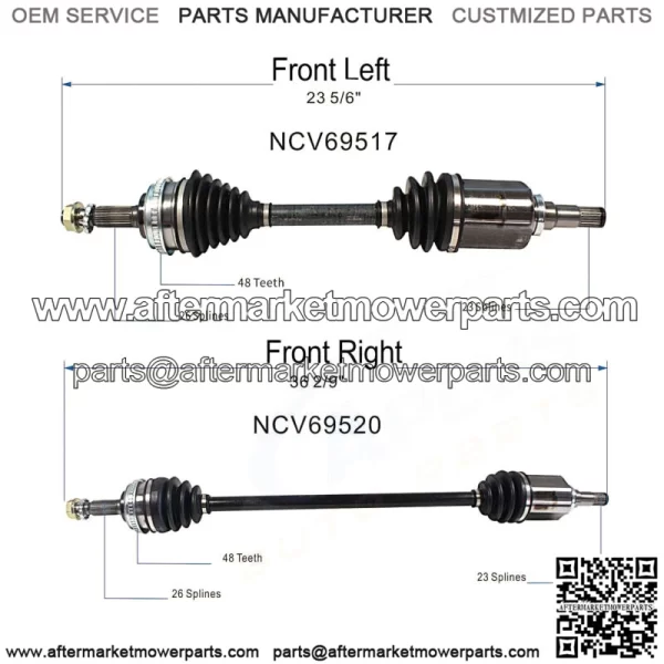 CV Axle Shaft Front Left & Right Set for Toyota Corolla DX CE LE Base 1993-2002 (For: Toyota) - Image 3