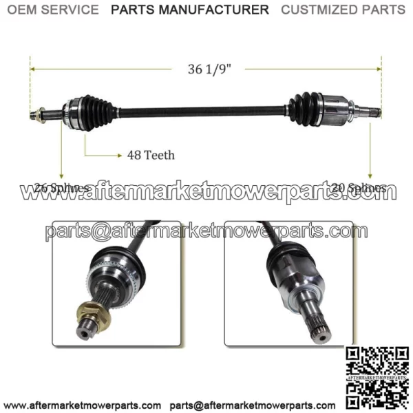 Front Right CV Axle Joint Shaft Assembly for Toyota Corolla 1.8L L4 FWD 2009-19 (For: Toyota) - Image 2