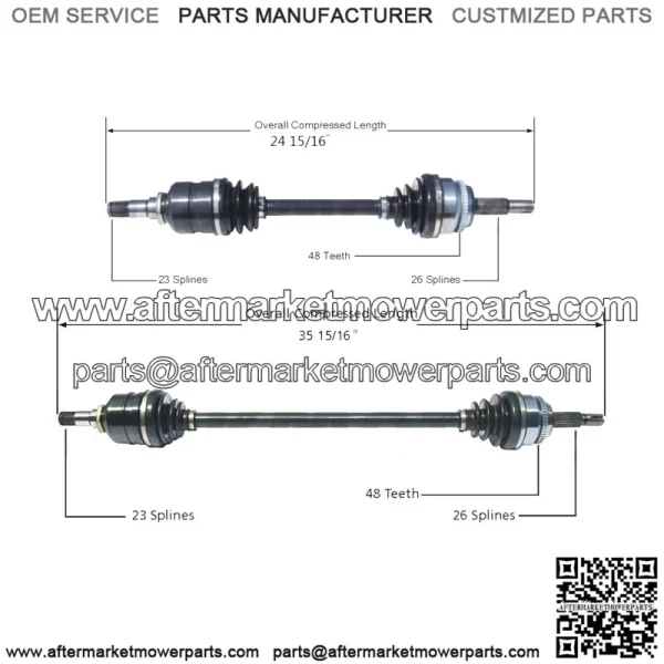 Pair Set of 2 Front CV Axle Shafts For Corolla S LE CE Automatic FWD (For: Toyota)