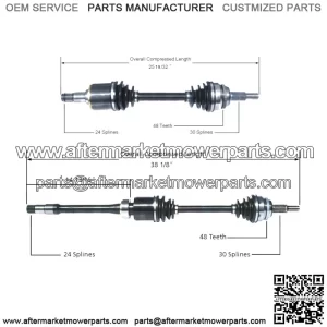 For Toyota Camry Highlander Lexus RX350 Pair of Front CV Axle Shafts Set (For: Toyota)