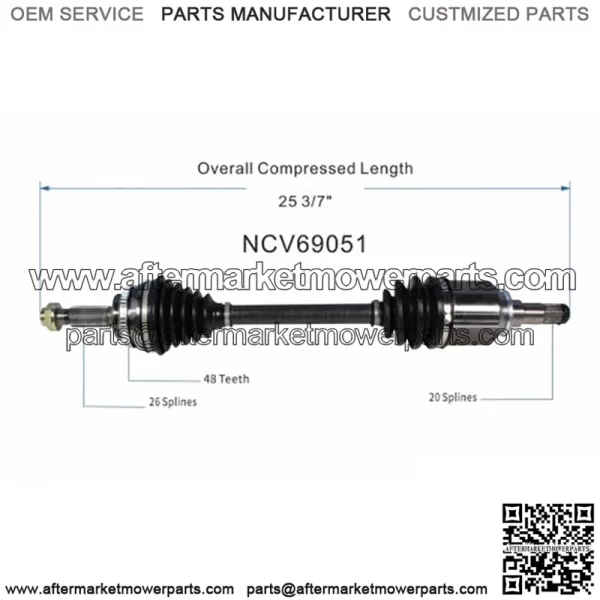 Front Pair CV Axle Joint Shaft for 2009-2018 Toyota Corolla S LE XLE Sedan 1.8L (For: Toyota) - Image 2