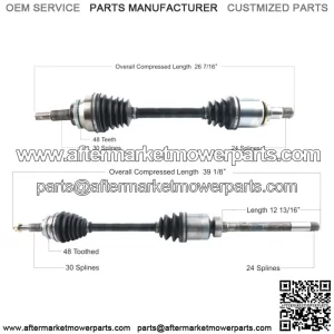 Pair Set of 2 Front AAR CV Axle Shafts For Lexus RX350 Toyota 3.5l AWD (For: Toyota)