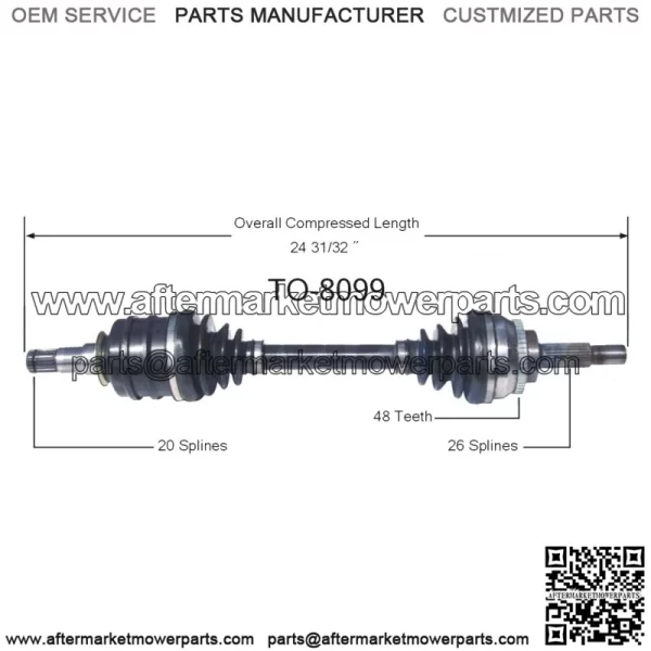 Front Driver Left CV Axle Shaft TO-8099 For Toyota Celica GT GTS FWD (For: Toyota)