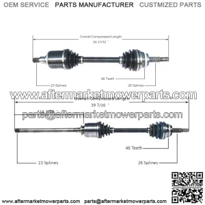 Pair Set of 2 Front CV Axle Shafts For Toyota Highlander AWD 2001-2007 (For: Toyota)
