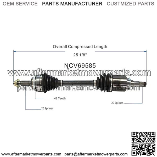 Front Left CV Axle Shaft Assembly For 2003-2008 Toyota Corolla Manual Trans FWD (For: Toyota) - Image 2