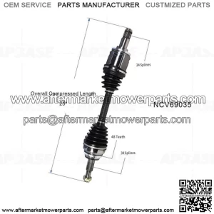 Front Left CV Axle Joint Shaft Assembly for Toyota Highlander Lexus RX400h 06-07 (For: Toyota)