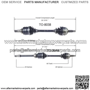 Fits Toyota Camry Solara 2X CV Axle Shaft Front Left Front Right (For: Toyota)