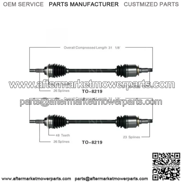 Rear Right CV Axle Shaft 2x for 2004 till 2007 Toyota Highlander (For: Toyota)