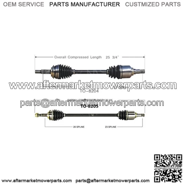 CV Axle Shaft Front Left Front Right Set Of 2 For Toyota 2006-2017 (For: Toyota) - Image 2