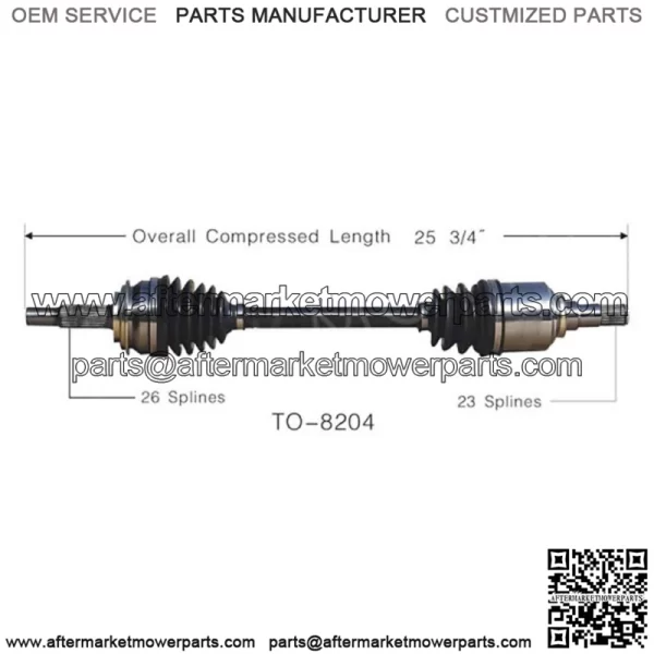 CV Axle Shaft Front Left Front Right Set Of 2 For Toyota 2006-2017 (For: Toyota) - Image 4