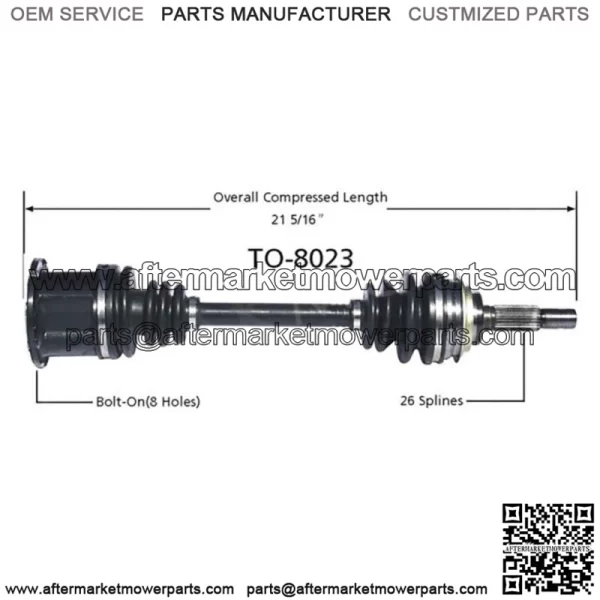 CV Axle Shaft CV Joint Assembly Front 2X For Toyota Camry FWD 1983 1984 (For: Toyota) - Image 4