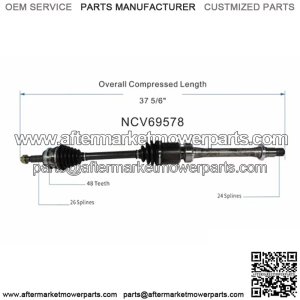 Front CV Joint Axle Shaft Pair Set 2 piece NEW For Toyota Camry 2009 2007 (For: Toyota) - Image 2