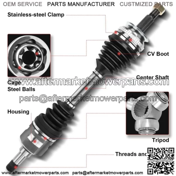 Front Left & Right CV Axle Shaft Assembly for Toyota Prius C 2012-2019 1.5L (For: Toyota) - Image 3