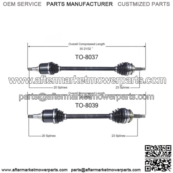 Front CV Joint Boot Axle Shafts Assembly Set of 2 For Toyota Tercel_LS (For: Toyota) - Image 2