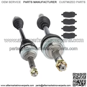 Front For 1999-2001 Toyota Solara SE 2.2L CV Axle Shaft + Brake Ceramic Pads (For: Toyota)