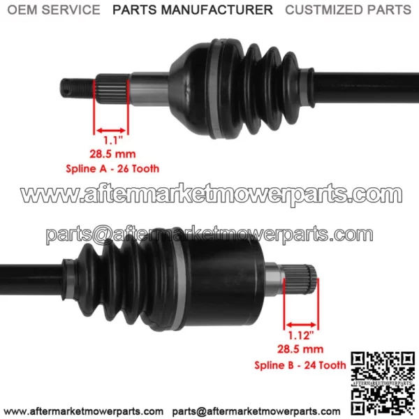 Rear Left And Right CV Joint Axles for Can-Am Outlander 400 4X4 2009-2012 - Image 3