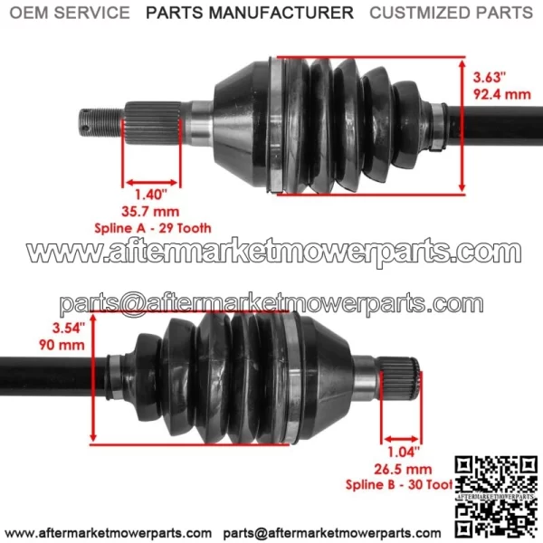 Rear Left Or Right CV Joint Axle For Can-Am Maverick X3 Max Turbo RR XRS 2020-24 - Image 3