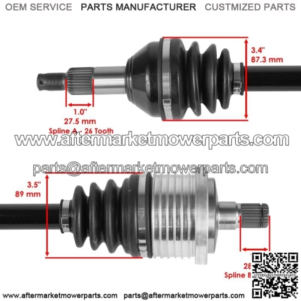 Rear CV Axle For Can-Am Maverick 1000R 4x4 2017-2018 Left Or Right - Image 3