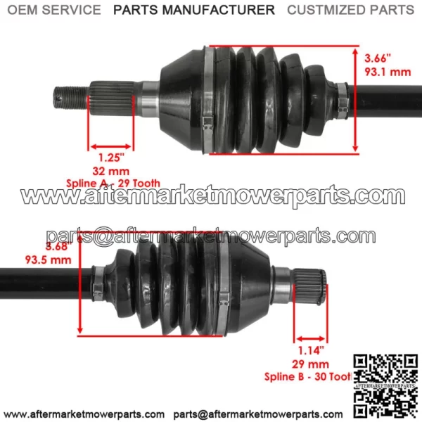 705502154 Rear CV Joint Axles For Can-Am Maverick X3 Left And Right - Image 3