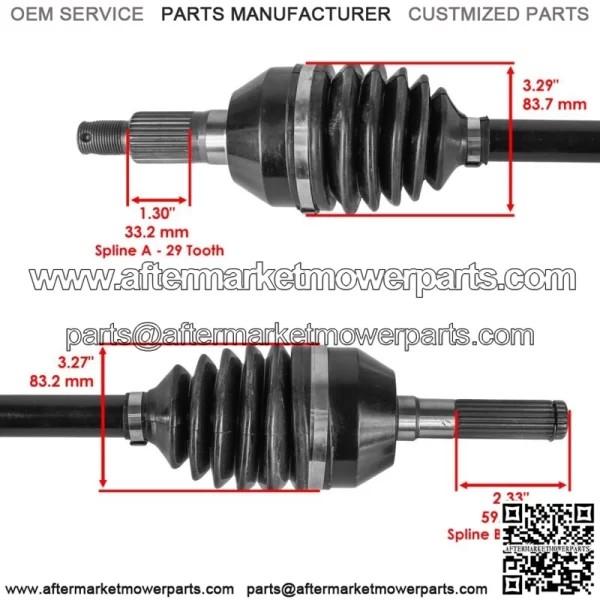 Front Left CV Joint Axle For Can-Am Maverick X3 Turbo R XRS 2018 - Image 3