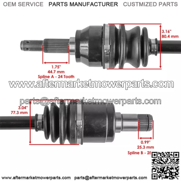 AM145320 AM140785 Rear Left CV Axle for John Deere RSX850 RSX860 - Image 2