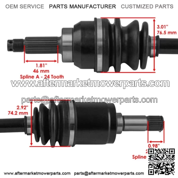 Front Left & Right Axles for Honda Pioneer 500 44350-HL5-A41 / 44250-HL5-A41 - Image 5