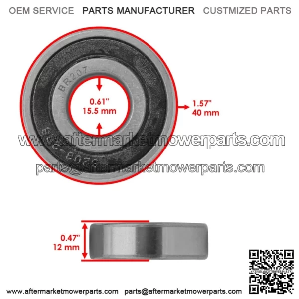 756-3115A 756-3115 Deck Pulley Bearings For Cub Cadet 208 GT 2544 GT 2550 - Image 2
