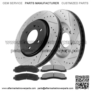 Front Drilled Rotors Ceramic Pads for 2010-2020 Ford F150 Expedition Navigator (For: Ford F-150)