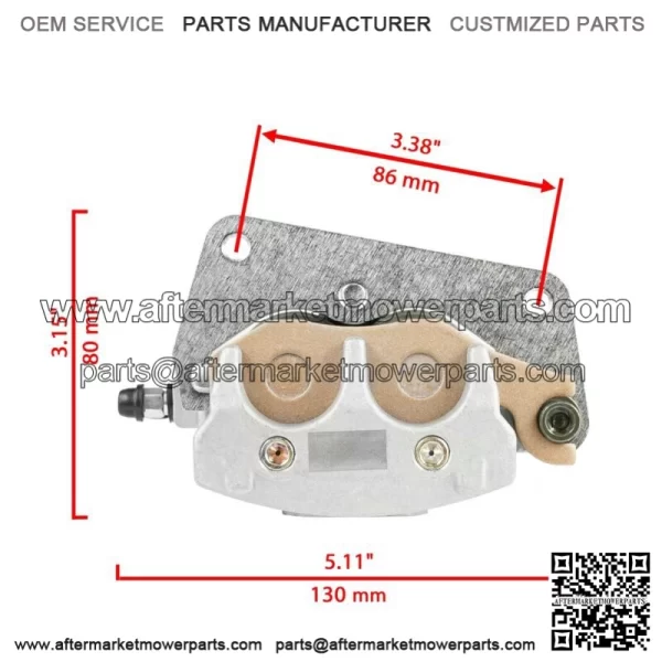 Front Left Right Brake Caliper w/ Pad for Yamaha Raptor 700 700R YFM700R 2006-24 (For: Yamaha Raptor 700) - Image 2