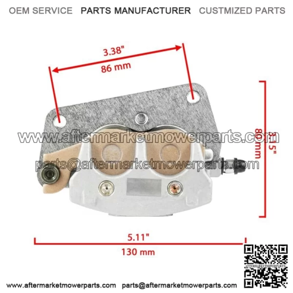 Front Left Right Brake Caliper w/ Pad for Yamaha Raptor 700 700R YFM700R 2006-24 (For: Yamaha Raptor 700) - Image 3