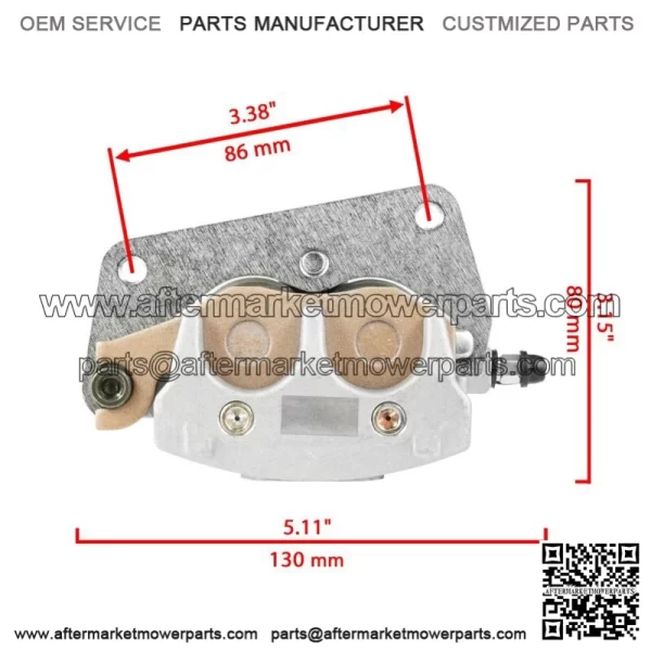 Front Right Brake Caliper w/ Pads for Yamaha Raptor 700 700R YFM700R 2006 - 2023 (For: Yamaha Raptor 700) - Image 2
