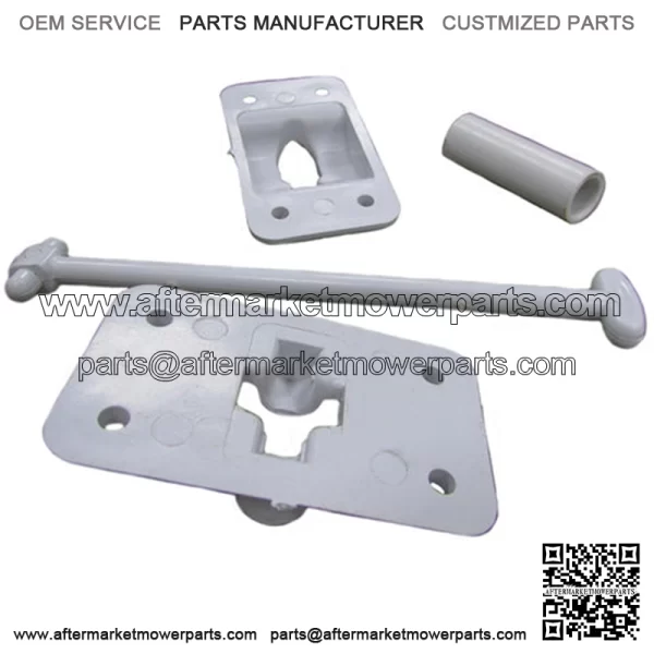 One White Plastic Camper and RV Door Holder with Stop Fits Universal