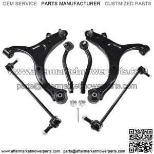 6pc Suspension Kit Front Control Arm Sway Bar Tierod For 07-12 Hyundai Santa Fe