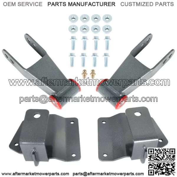 For 1999-2006 Chevy Silverado/GMC Sierra 1500 4"Drop Kit Rear Shackles & Hangers - Image 4