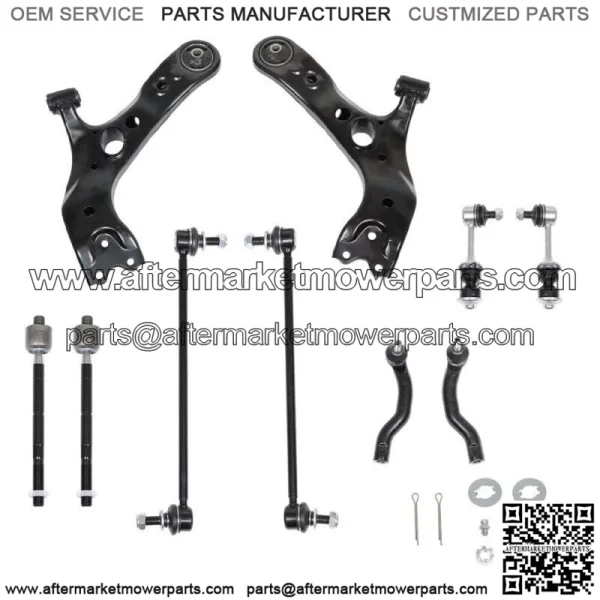 10PC For 2006-2018 Toyota RAV4 Front Rear Control Arm And Ball Joint Tie Rod End
