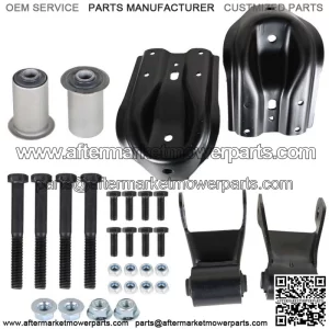 For 1988-1997 Chevy GMC K2500 Rearward Leaf Spring Shackle & Bracket Hanger Set