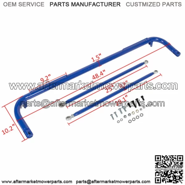 Stainless Steel 49" Racing Seats Safety Seat Belt Roll Harness Bar Rod Blue Bar - Image 2